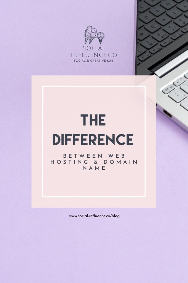 the difference between web hosting and domain name
