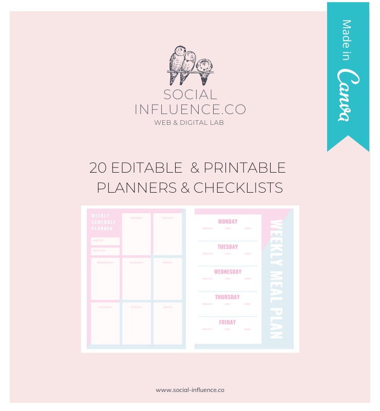 20 canva planners and checklists