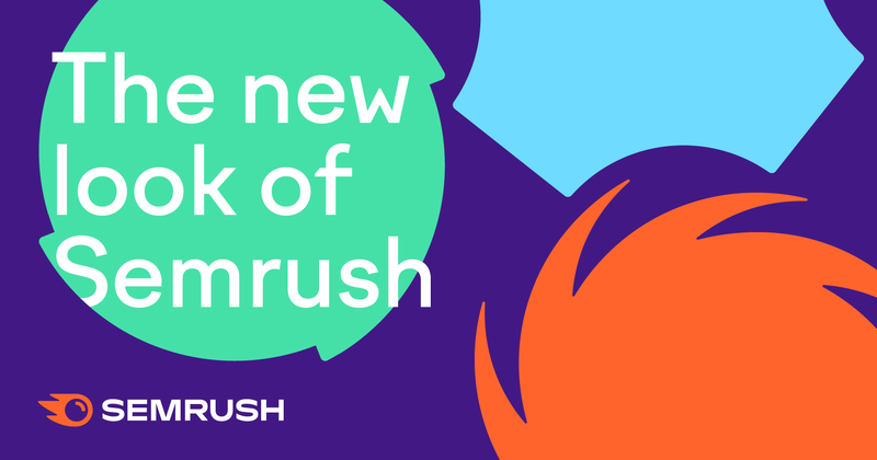 semrush new branding abstract blue green and orange elements
