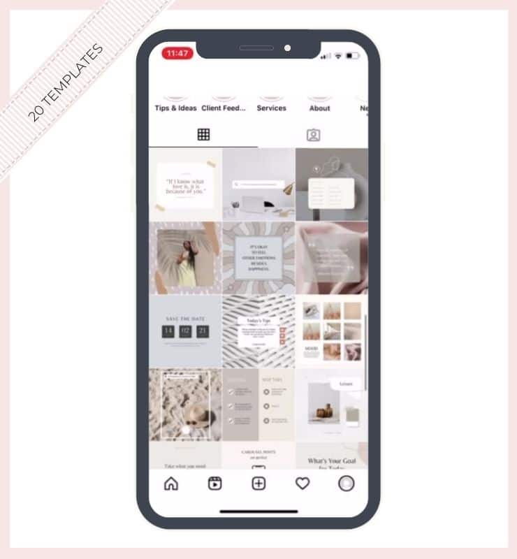 Canva Templates Shop - 20 Engaging Instagram Posts Templates