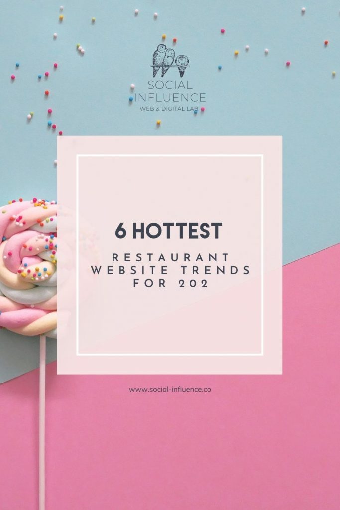 6 Hottest Restaurant Website Trends for 2022 written on a background with a candy and colourful sprinkles